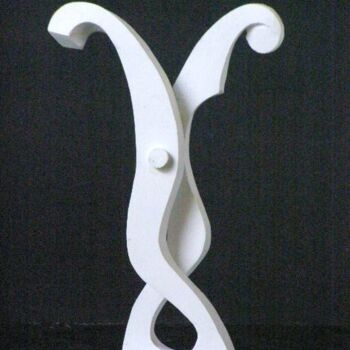 Скульптура под названием "an-white-sculpture-…" - Adolf Neystat, Подлинное произведение искусства