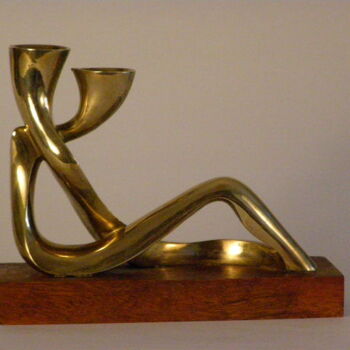Скульптура под названием "Kiss.jpg" - Adolf Neystat, Подлинное произведение искусства, Металлы