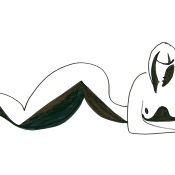 Desenho intitulada "an-nude-20.jpg" por Adolf Neystat, Obras de arte originais