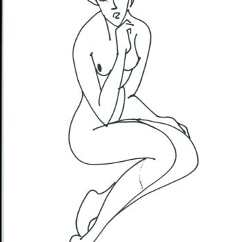 Dibujo titulada "an-nude-29.jpg" por Adolf Neystat, Obra de arte original