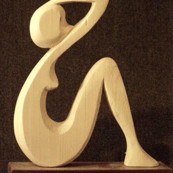 Sculpture intitulée "Excitement.jpg" par Adolf Neystat, Œuvre d'art originale, Bois