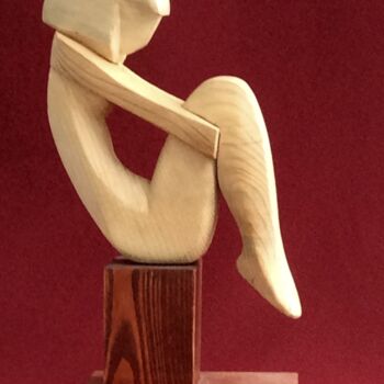 Скульптура под названием "Waiting-2.jpg" - Adolf Neystat, Подлинное произведение искусства, Дерево