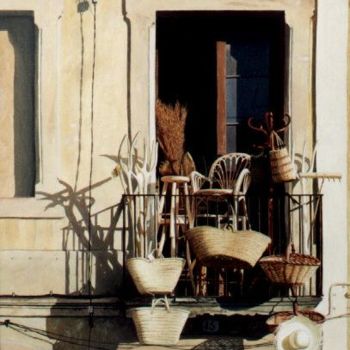 Painting titled ""CAN BUFA'S WINDOWS"" by Adolf, Original Artwork