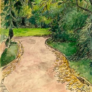 Peinture intitulée "Botanic Garden in C…" par Adolfux, Œuvre d'art originale