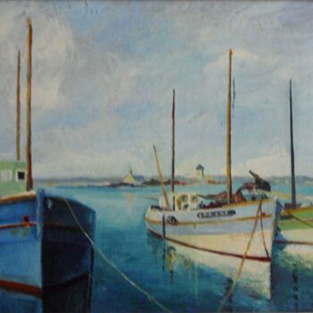 Painting titled "Port de Camaret (Fi…" by Adolphe Cabon, Original Artwork