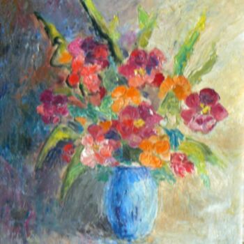 Painting titled "Bouquet" by Adolphe Cabon, Original Artwork