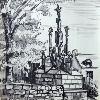 Drawing titled "Quilinen (Finistère…" by Adolphe Cabon, Original Artwork