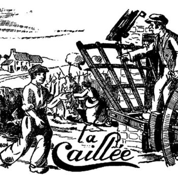 Drawing titled "La Caillée" by Adolphe Cabon, Original Artwork