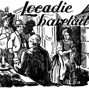 Drawing titled "Locadie baretait" by Adolphe Cabon, Original Artwork