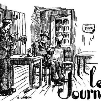 Rysunek zatytułowany „Le Journal” autorstwa Adolphe Cabon, Oryginalna praca