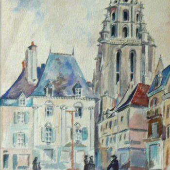 Peinture intitulée "Saint-Germain d'Arg…" par Adolphe Cabon, Œuvre d'art originale