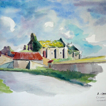 Painting titled "Clisson 44" by Adolphe Cabon, Original Artwork