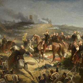 Peinture intitulée "Bataille de Solferi…" par Adolphe Yvon, Œuvre d'art originale, Huile