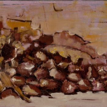 Pittura intitolato "" CASTAGNE " GIANFR…" da L. Adorni, Opera d'arte originale, Olio