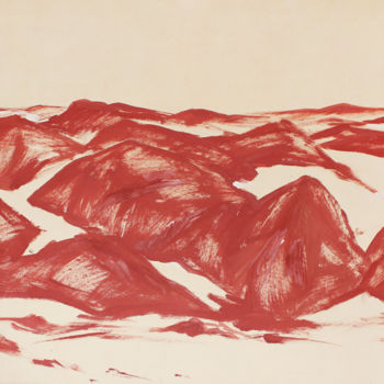Pittura intitolato "Вечный пейзаж" da Aleksandr Saiapin, Opera d'arte originale, Gouache