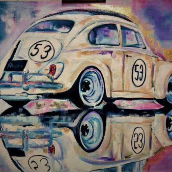 Pintura intitulada "Herbie" por Adriaan Lotter, Obras de arte originais, Óleo