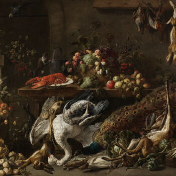 Pintura titulada "Un garde-manger" por Adriaen Van Utrecht, Obra de arte original, Oleo