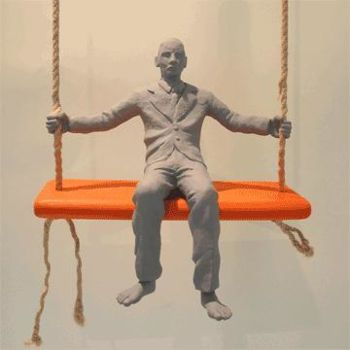 Скульптура под названием "Swinging" - Adrian Bannister, Подлинное произведение искусства