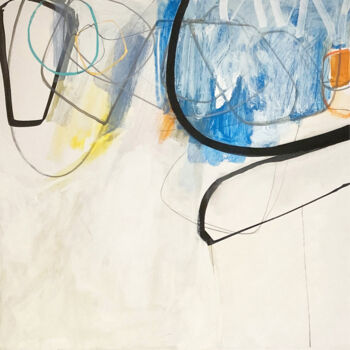 Peinture intitulée "into the blue" par Adrian Bradbury, Œuvre d'art originale, Acrylique