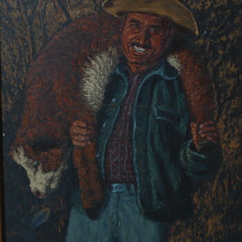 Painting titled "Ranchero" by Adrian Castro, Original Artwork, Oil