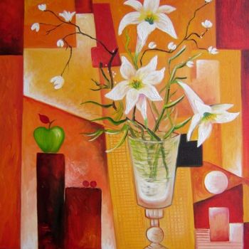 Painting titled "Lily" by Adrian Doni, Original Artwork, Oil