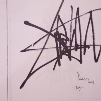 Tekening getiteld "tag" door Adrian Dordelly, Origineel Kunstwerk