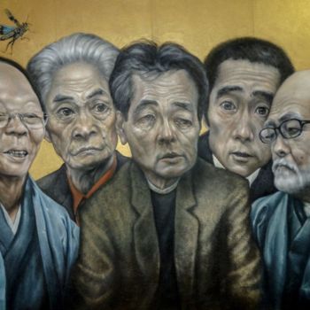 Peinture intitulée "Botchan" par Adrián Goma, Œuvre d'art originale, Huile