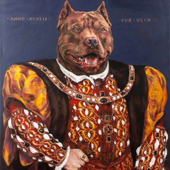 Painting titled "Henry VIII" by Adrian Laie, Original Artwork, Acrylic