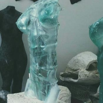 Sculpture titled "Torso" by Adrian Marok, Original Artwork, Glass