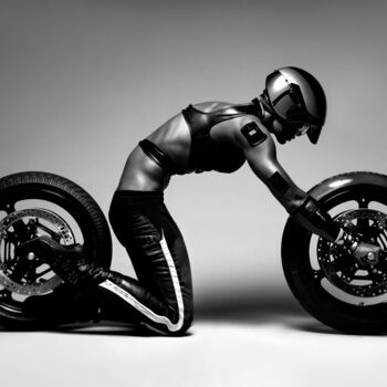 Φωτογραφία με τίτλο "Human Bike" από Adrian Portmann, Αυθεντικά έργα τέχνης, Ψηφιακή φωτογραφία Τοποθετήθηκε στο Αλουμίνιο