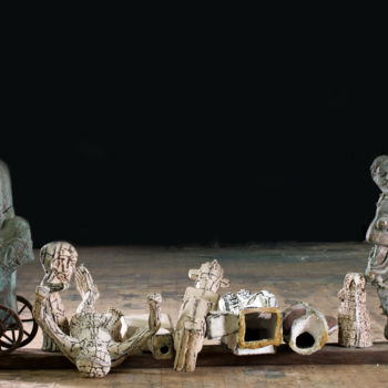 Escultura intitulada "Prekärer Realismus…" por Adrian Uncrut, Obras de arte originais, Plástico