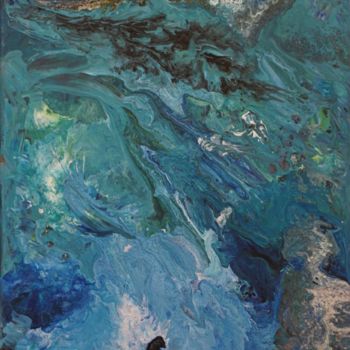 Painting titled "Mar furioso" by Audrey, Original Artwork, Acrylic