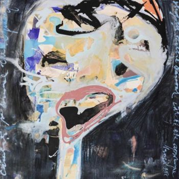Schilderij getiteld "Screaming" door Adriana Ilin Tomici, Origineel Kunstwerk, Olie