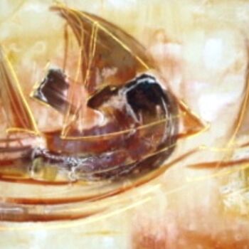 Peinture intitulée "Embarcações" par Adriana Migotto, Œuvre d'art originale