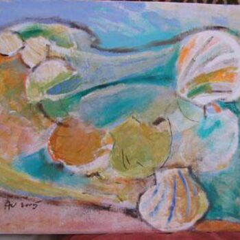 Painting titled "COQUILLAGES" by Adriana Ureche, Original Artwork