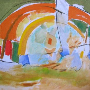 Painting titled "TUNEL" by Adriana Ureche, Original Artwork