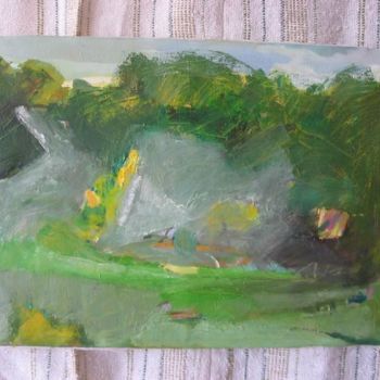 Painting titled "COLLINE BISTRITA" by Adriana Ureche, Original Artwork