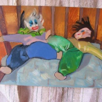 Peinture intitulée "POUPEES" par Adriana Ureche, Œuvre d'art originale