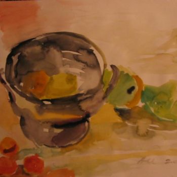 Peinture intitulée "soupeorange22" par Adriana Ureche, Œuvre d'art originale