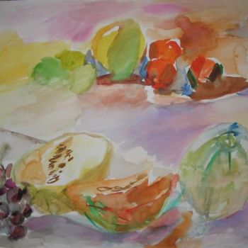 Painting titled "melon raisin23" by Adriana Ureche, Original Artwork