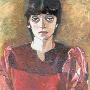 Ζωγραφική με τίτλο "Autoportrait" από Adriana Ureche, Αυθεντικά έργα τέχνης, Λάδι