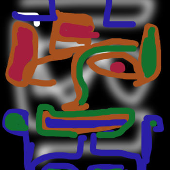 Digitale Kunst mit dem Titel "Joop" von Henk Adriani, Original-Kunstwerk, 2D digitale Arbeit