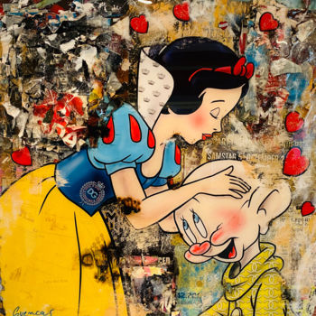 Collages intitulée "Snow White Smak" par Adriano Cuencas, Œuvre d'art originale, Collages