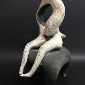 Sculpture titled "Due di due" by Adriano Scenna, Original Artwork, Ceramics