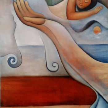 Painting titled "Sonho (ou realidade…" by Adriano Ferraz, Original Artwork, Oil