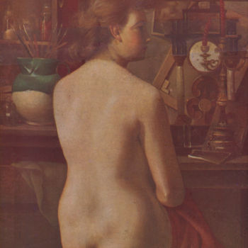 Malarstwo zatytułowany „nudo femminile di s…” autorstwa Adriano Gajoni, Oryginalna praca, Olej