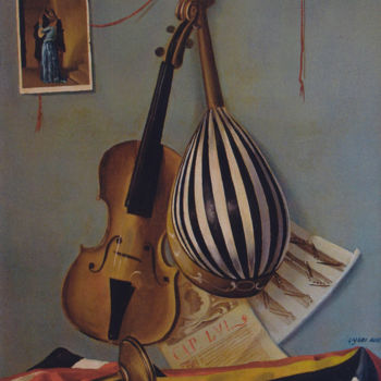 Painting titled "arie antiche II" by Adriano Gajoni, Original Artwork, Oil