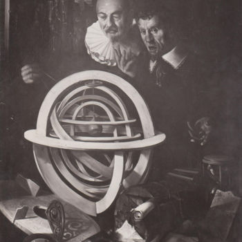 Pittura intitolato "les astronomes" da Adriano Gajoni, Opera d'arte originale, Olio
