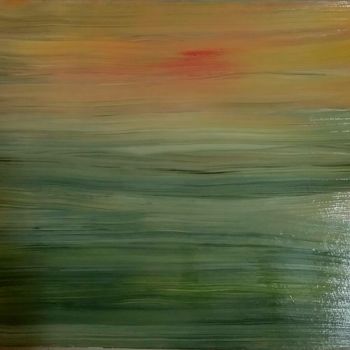 Painting titled "Sunset" by Adrita Biswas, Original Artwork, Acrylic