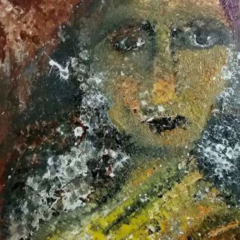 Painting titled "The Silence Within" by Adrita Biswas, Original Artwork, Acrylic